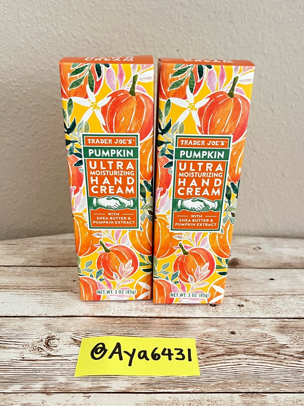Trader Joes Pumpkin Moisturizing Hand Cream Pumpkin Extract & Shea.🎃